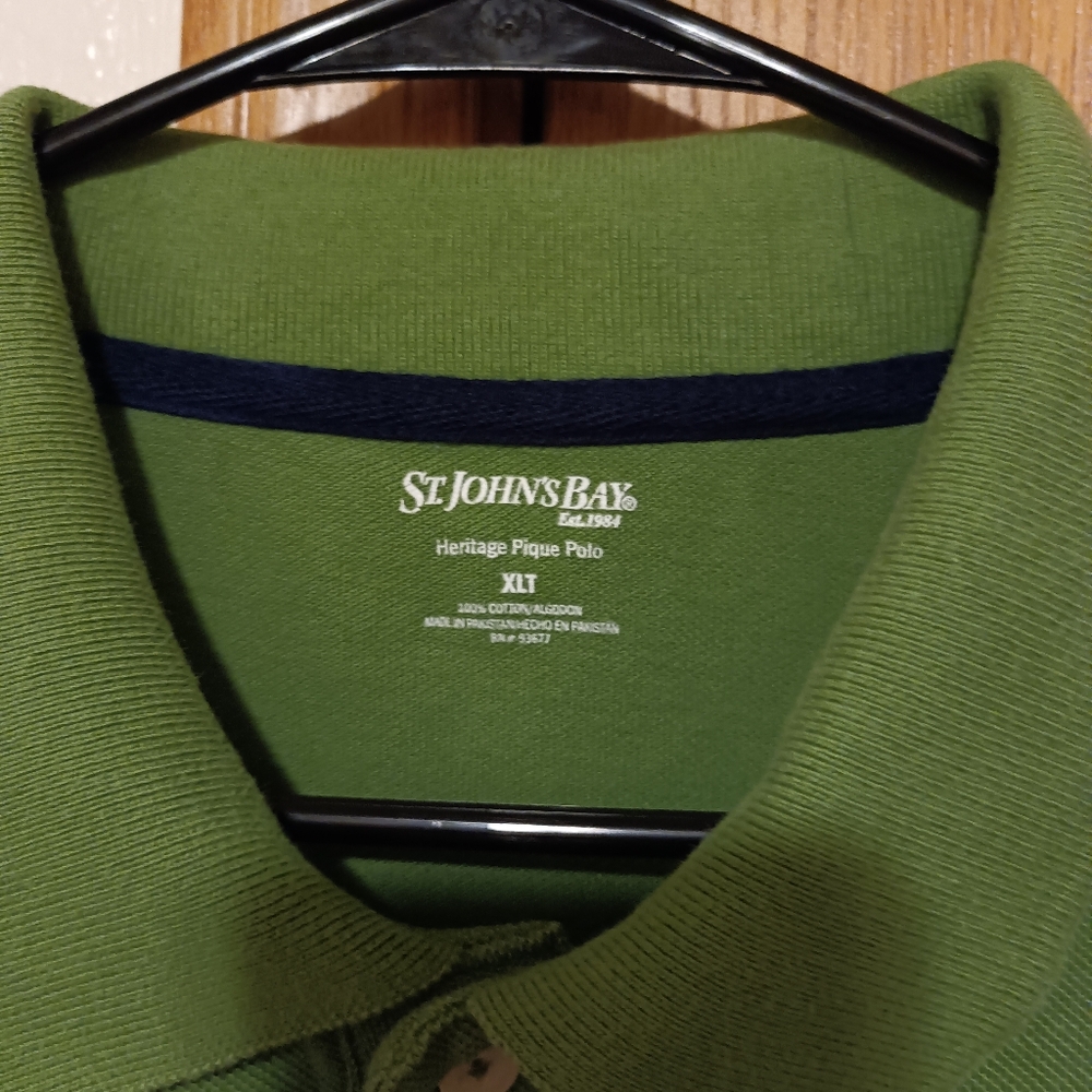 St. Johns Bay Mens XLT Olive Polo